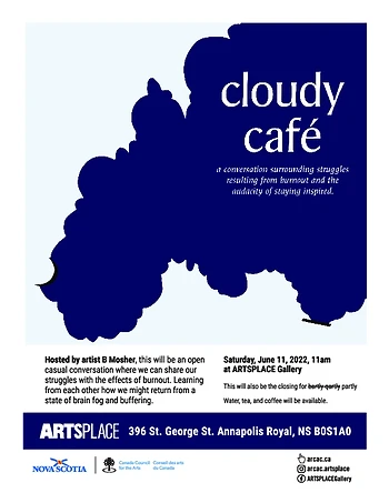 Poster for Cloudy Cafe with B Mosher