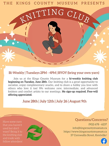 Poster for Knitting Club 