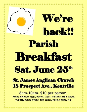 Poster for Parish Breakfast