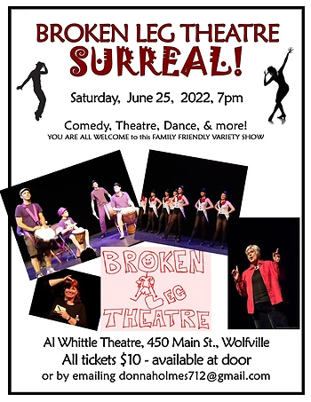 Poster for Broken Leg Theatre - Surreal
