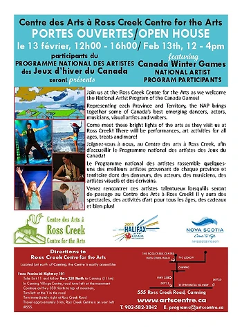 Poster for Canada Games Artist Open House