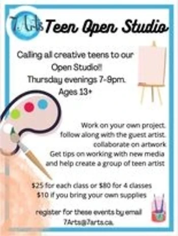 Poster for Teens Open Studio