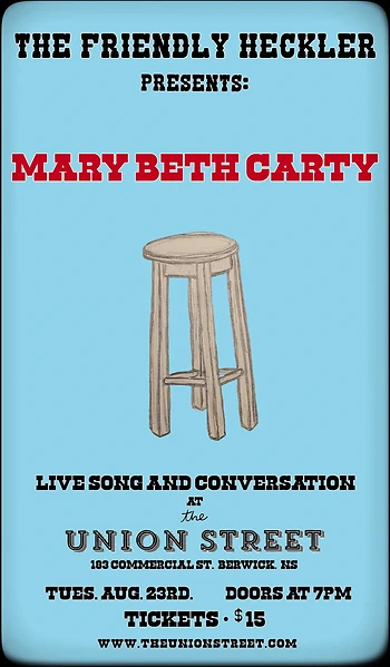 Poster for Live Podcast Recording With Mary Beth Carty!