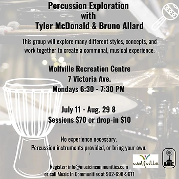 Poster for Percussion Exploration
