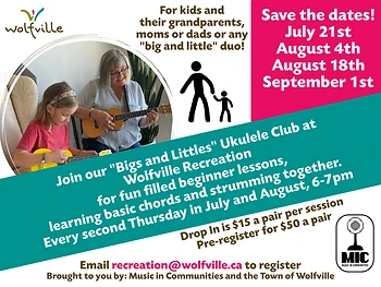 Poster for "Bigs and Littles" Ukulele Club