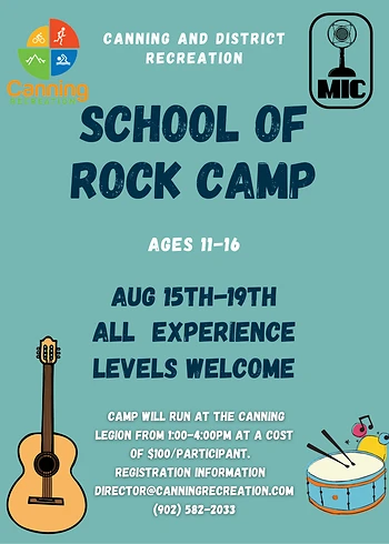Poster for School of Rock Camp
