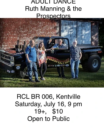 Poster for Adult Dance: Ruth Manning & the Prospectors