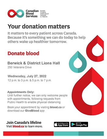 Poster for Blood Donor Clinic
