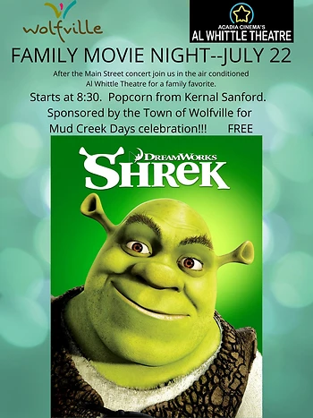 Poster for SHREK Family Movie Night