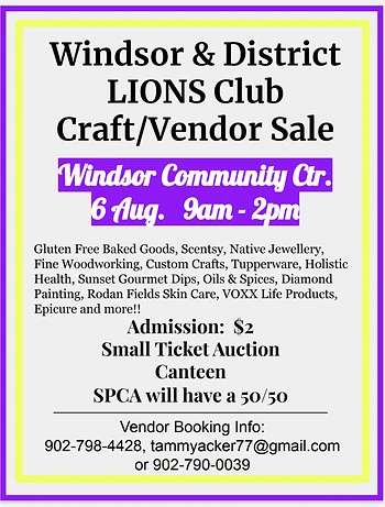 Poster for Lions Craft/Vendor Sale
