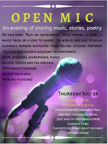 Poster for Open Mic Night