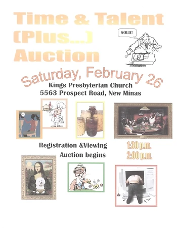 Poster for Time and Talent Plus Auction