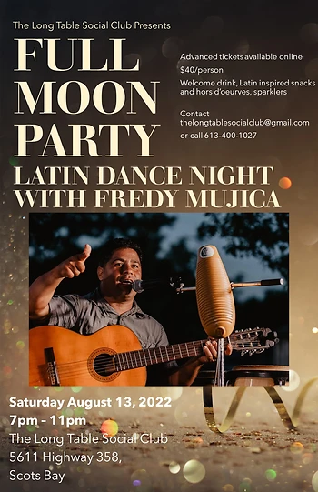 Poster for Full Moon Party with Fredy Mujica