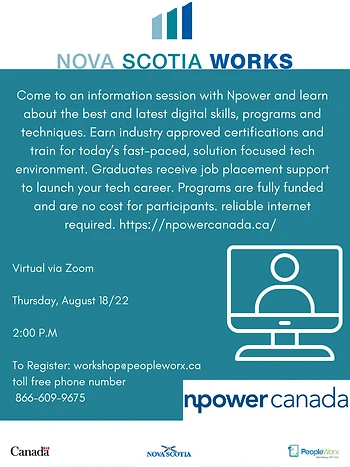 Poster for NPower Information Session