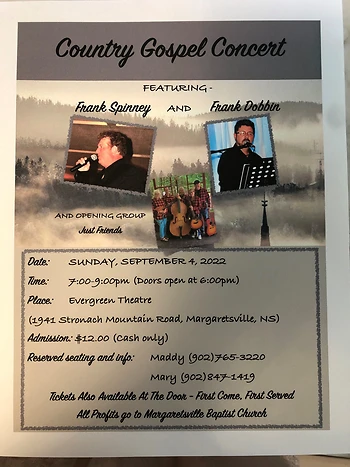 Poster for Country Gospel Concert