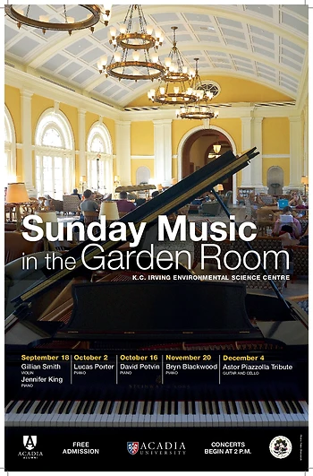 Poster for Sunday Music in the Garden Room