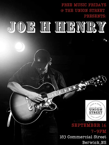 Poster for Joe H Henry @ Free Music Friday