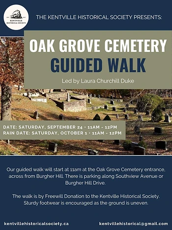 Poster for Guided Cemetery Walk