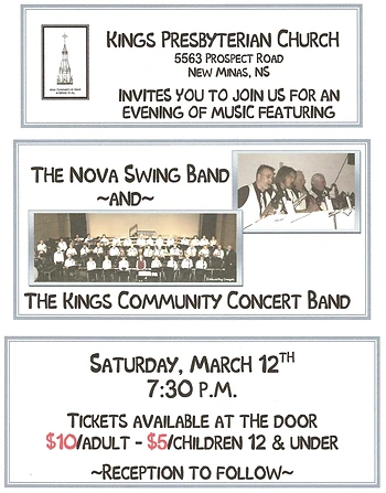 Poster for Nova Swing & Kings Concert Band