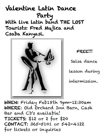 Poster for Valentines Latin Dance Party