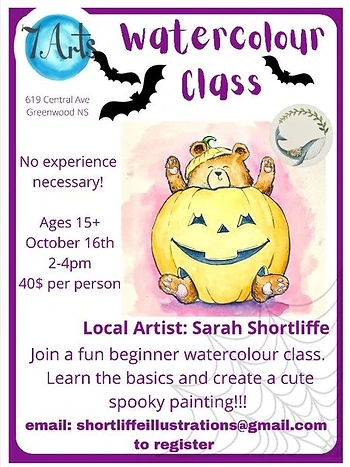 Poster for Watercolour Class Pumpkin Bear