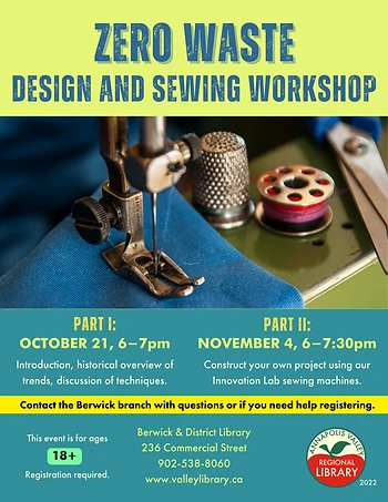 Poster for Zero Waste Design and Sewing - Workshop