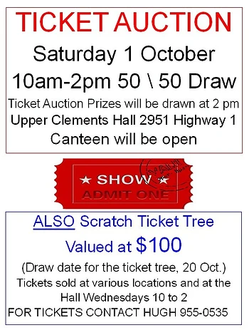 Poster for Ticket Auction Fundraiser