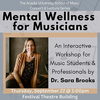 Poster for Mental Wellness for Musicians