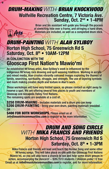 Poster for Drum-Making with Brian Knockwood