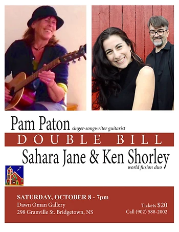 Poster for Pam Paton with Sahara Jane & Ken Shorely