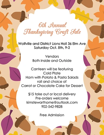 Poster for Thanksgiving Craft Show