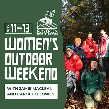 Poster for Women's Outdoors Weekend with Jamie MacLean and Carol Fellowes