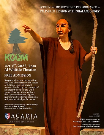 Poster for Koqm Recording and Talk Back with Shalan Joudry