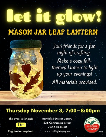 Poster for Mason Jar Leaf Lantern
