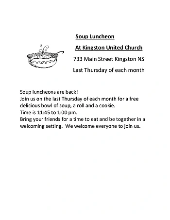 Poster for Soup Luncheon