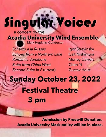 Poster for Singular Voices - Wind Ensemble
