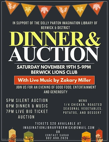 Poster for Dinner & Auction