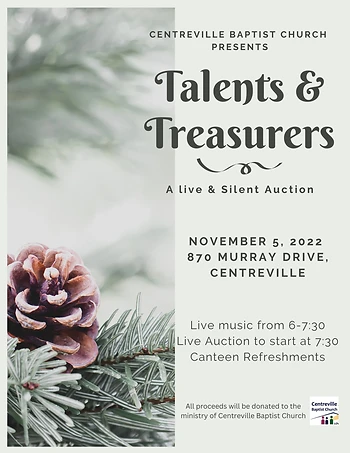 Poster for Talents & Treasurers Auction