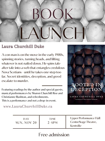 Poster for Book Launch with Laura Churchill Duke