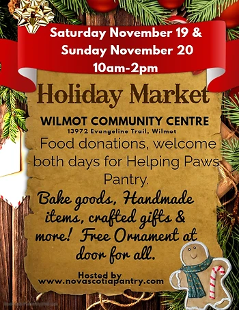 Poster for Holiday Market and Food Drive