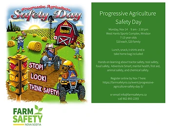 Poster for Progressive Agriculture Safety Day