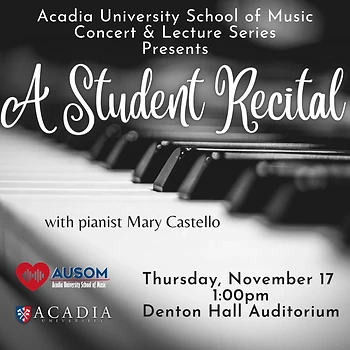 Poster for Student Recital