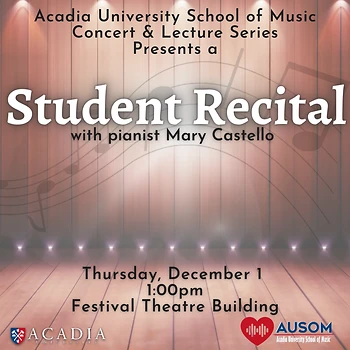 Poster for Student Recital