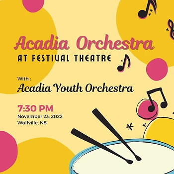 Poster for Acadia Orchestra Concert