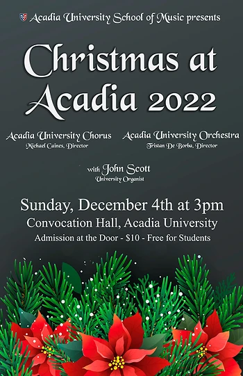 Poster for Christmas at Acadia