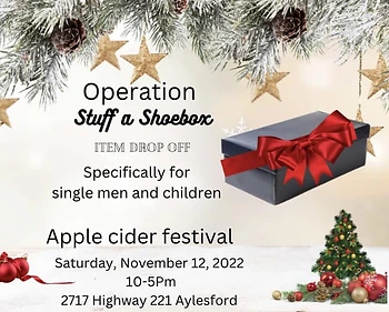 Poster for Operation Stuff a Shoebox