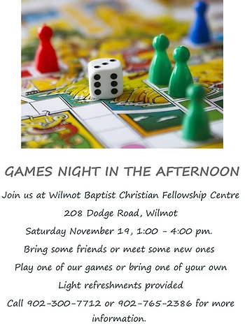 Poster for Community Games Afternoon