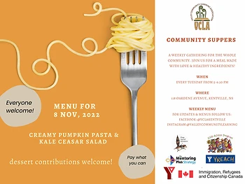 Poster for Community Supper