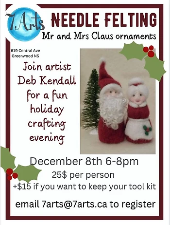 Poster for Needle Felting Mr. & Mrs. Claus