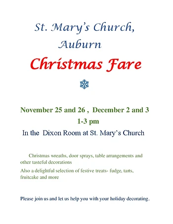 Poster for Christmas Fair